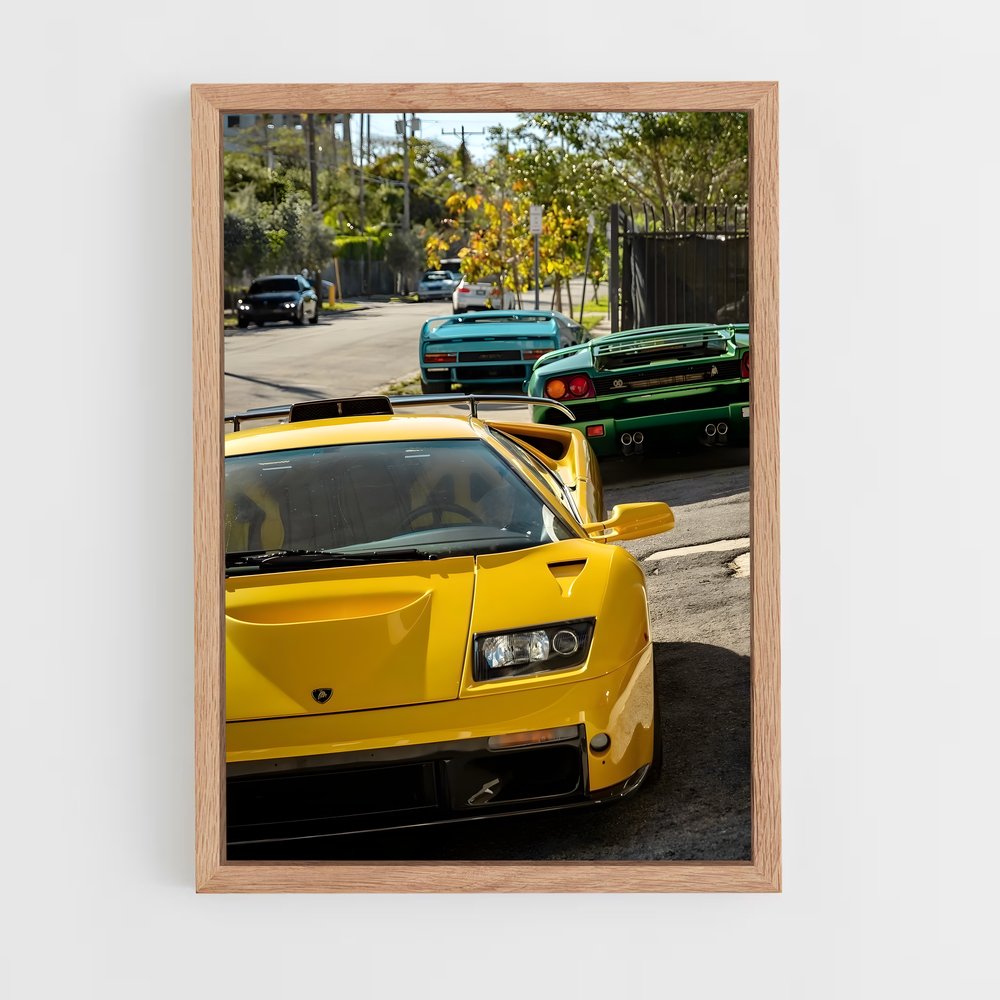 Poster Diablo sur la Route Jaune – affiche Lamborghini (vue 4)